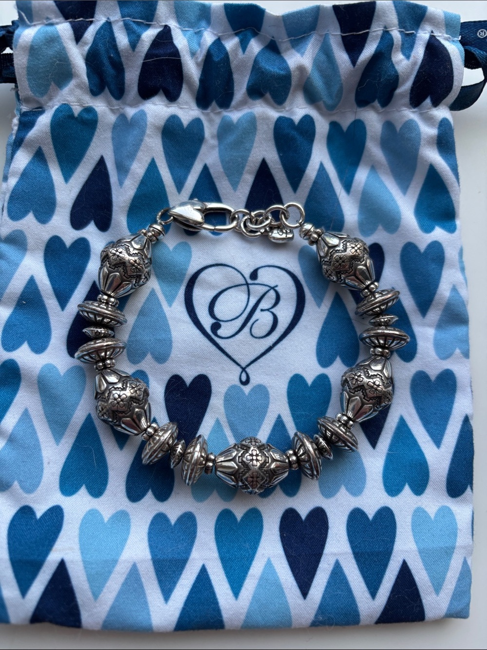 Brighton Silver-Tone Filigree Bead Bracelet